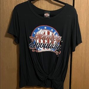 Harley-Davidson Black and Red Graphic Women's Tee